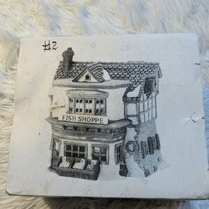 RARE RETIRED D56 Dickens HeritageVillage "The Mermaid Fish Shoppe" w/ Box/Sleeve